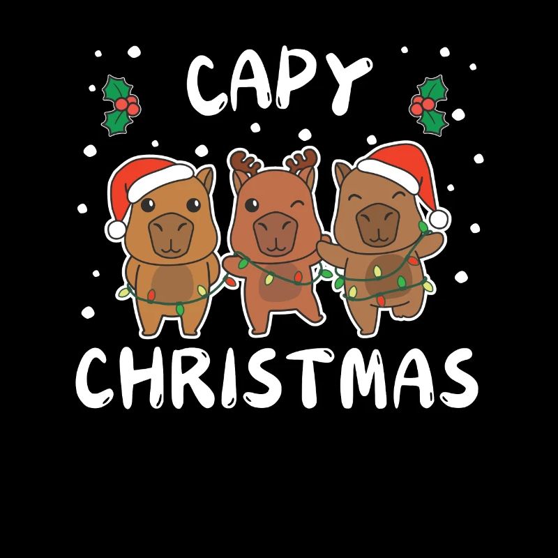 Joyeux Noël Doux Capybara Noël