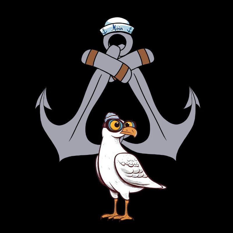 Seagull Seagulls Maritime Anchor Seafaring Ahoy