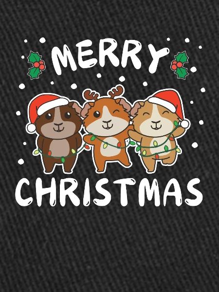 Joyeux Noël Cochon d’Inde mignon