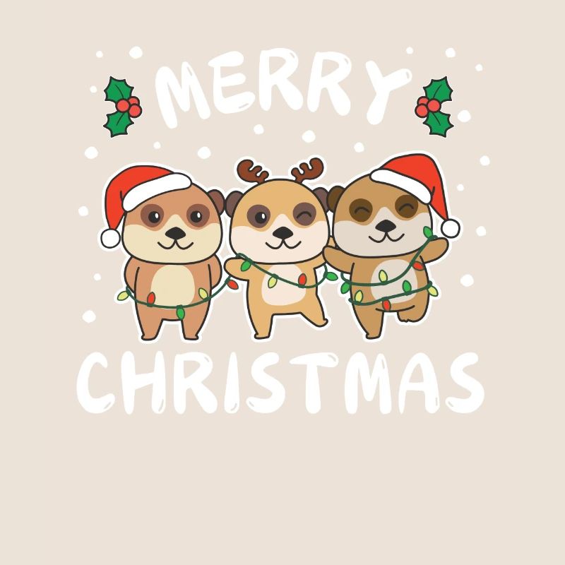 Joyeux Noël Mignon Suricate Noël