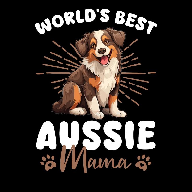 Australian Shepherd Red Tri Dog Aussie mama