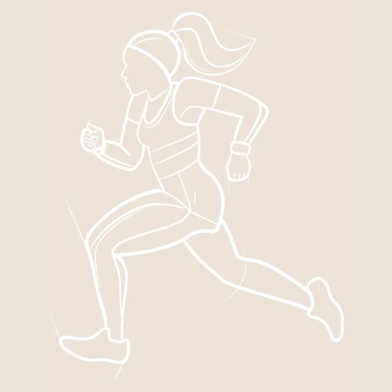Runner Line Art