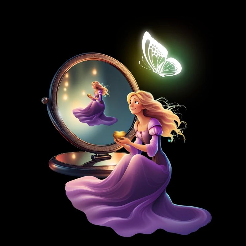 Princesse devant le miroir