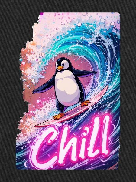 Pingouin surfeur