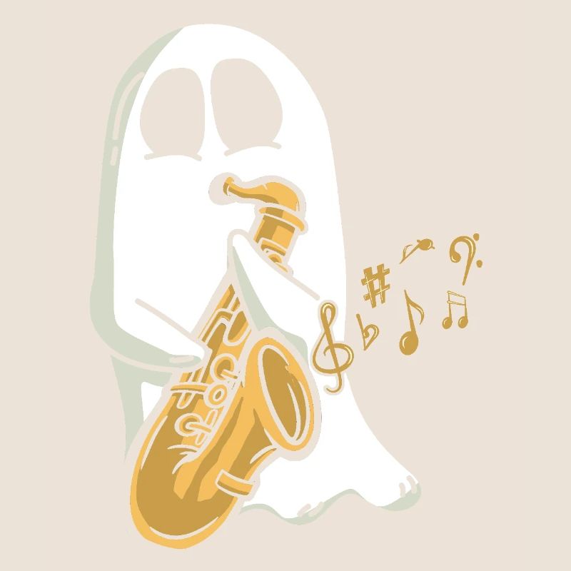 Saxophone Halloween Ghost