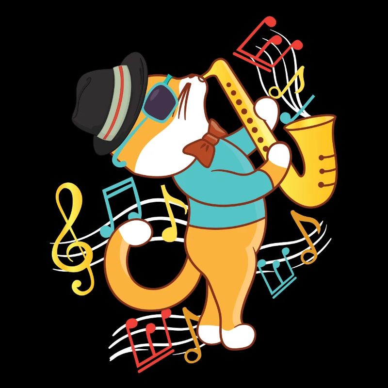 Saxophone Cat Jazz