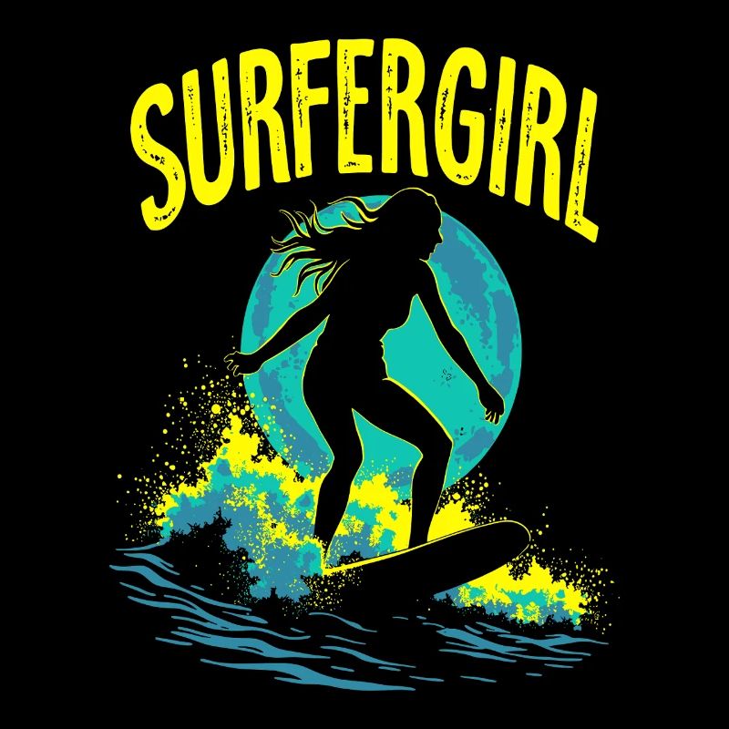 Surfeur Fille Surfeur Surf Surf Surfeur