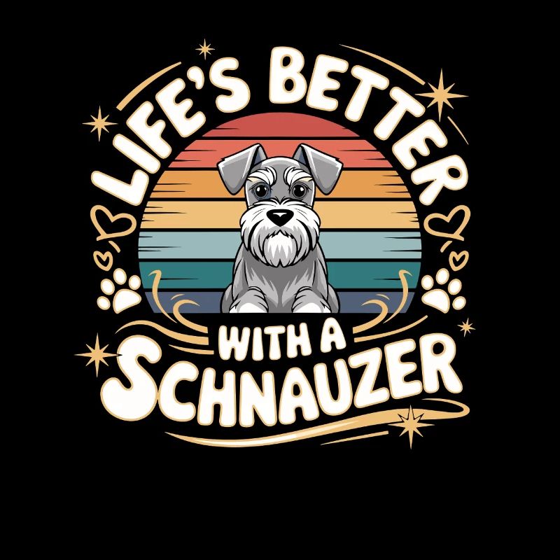 Das Leben Ist Besser Mit Einem Schnauzer Hund