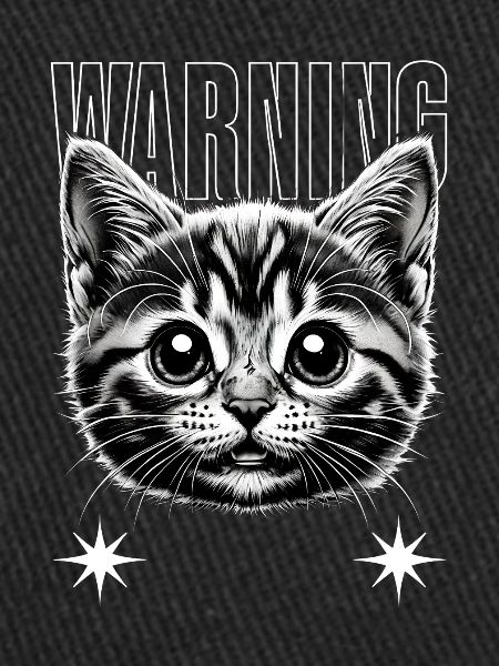 Avertissement chat mignon cadeau