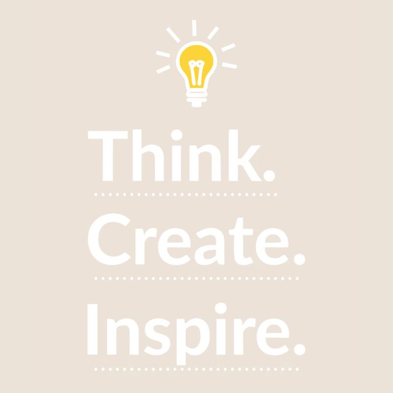 Think Create Inspire Glühbirne