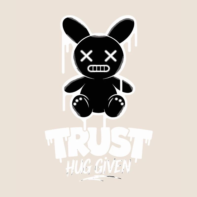 Trust Hug Given Lustiger Hase