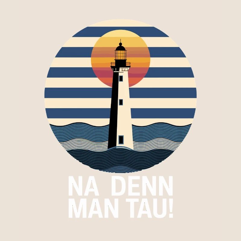 Na denn Man Tau Lighthouse Sunset Maritime