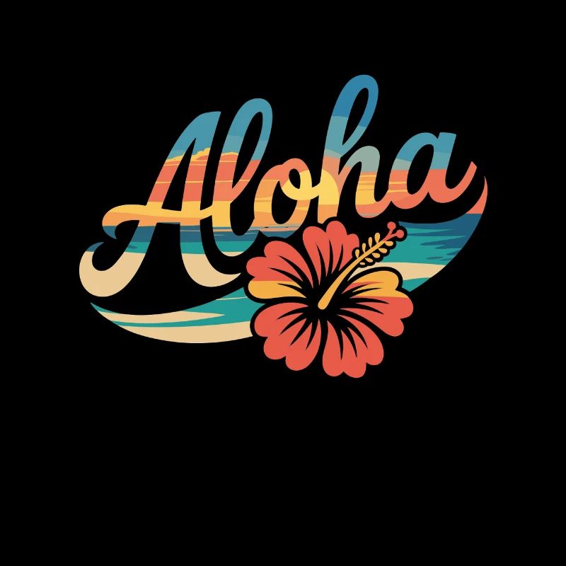 Aloha Summer Hibiscus Beach Sunset