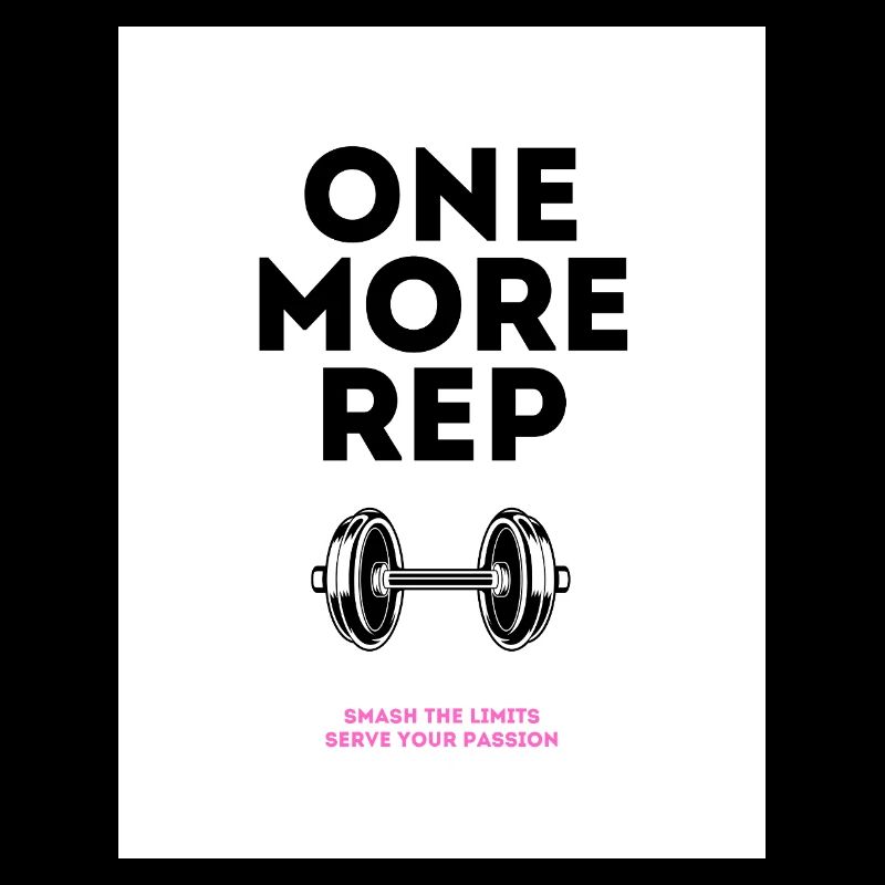 Gym Motivation One More Rep Design