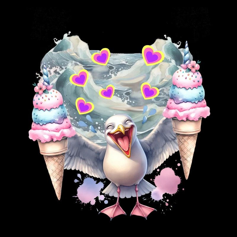 Möwe Nordsee Ostsee Urlaub Kinder Eis