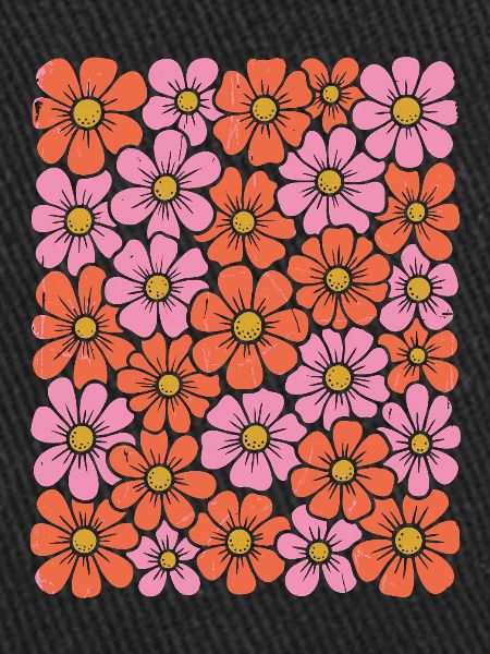 Pink-Orange Blüten Muster