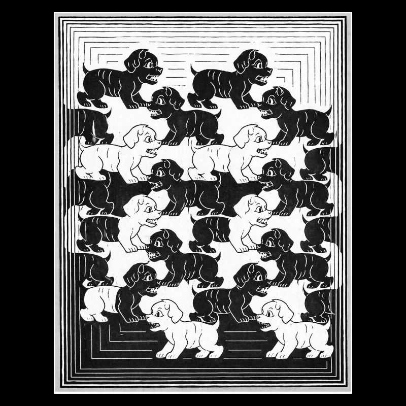 Dachshund Puppies in Monochrome Pattern
