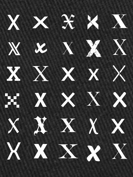 Typographie Monogramme X Pattern