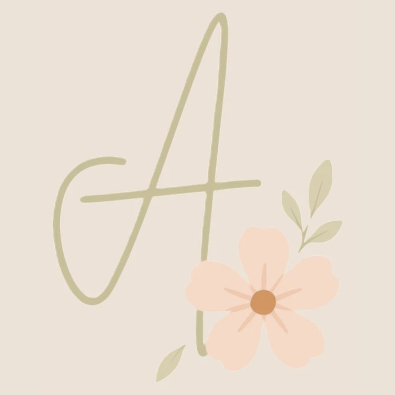 Monogram A Floral