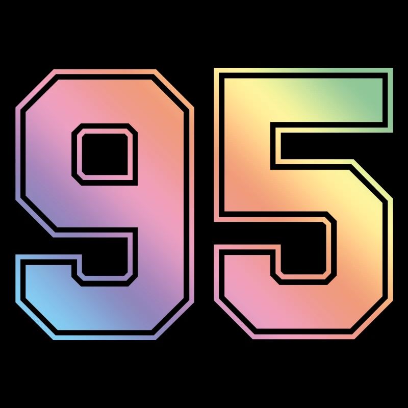 95 Number Colorful