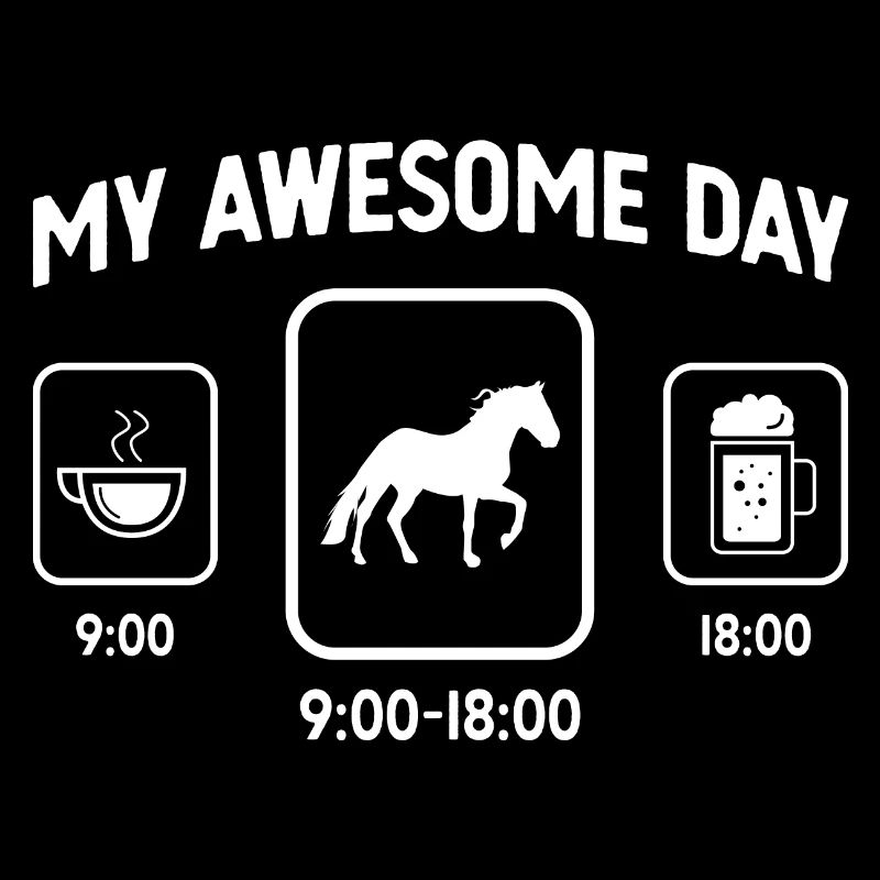 Ma belle journée - bière - cheval -