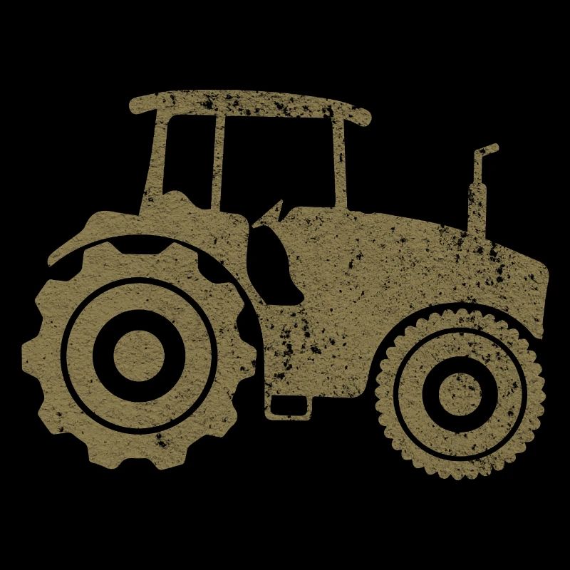 Traktor Silhouette Landwirt Grunge Design