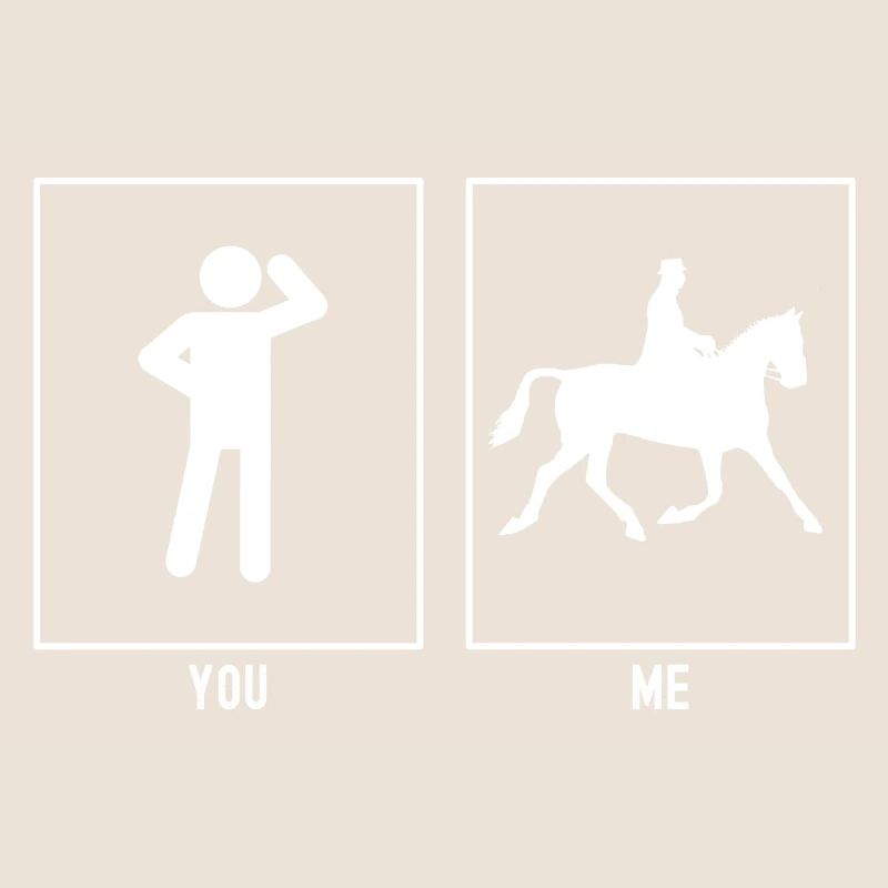 Sie - Ich - Pferd reitend