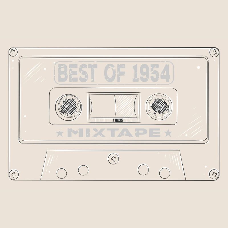 1954 Geburtstag Mixtape Kassette Retro