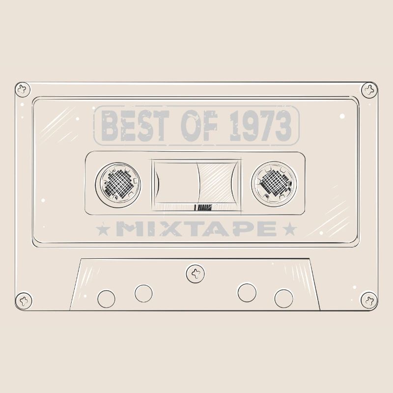 1973 Birthday Mixtape Cassette Retro