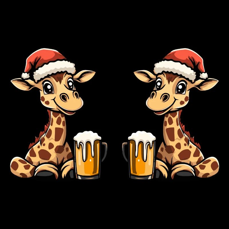 Équipe de la bière de Noël Giraffe