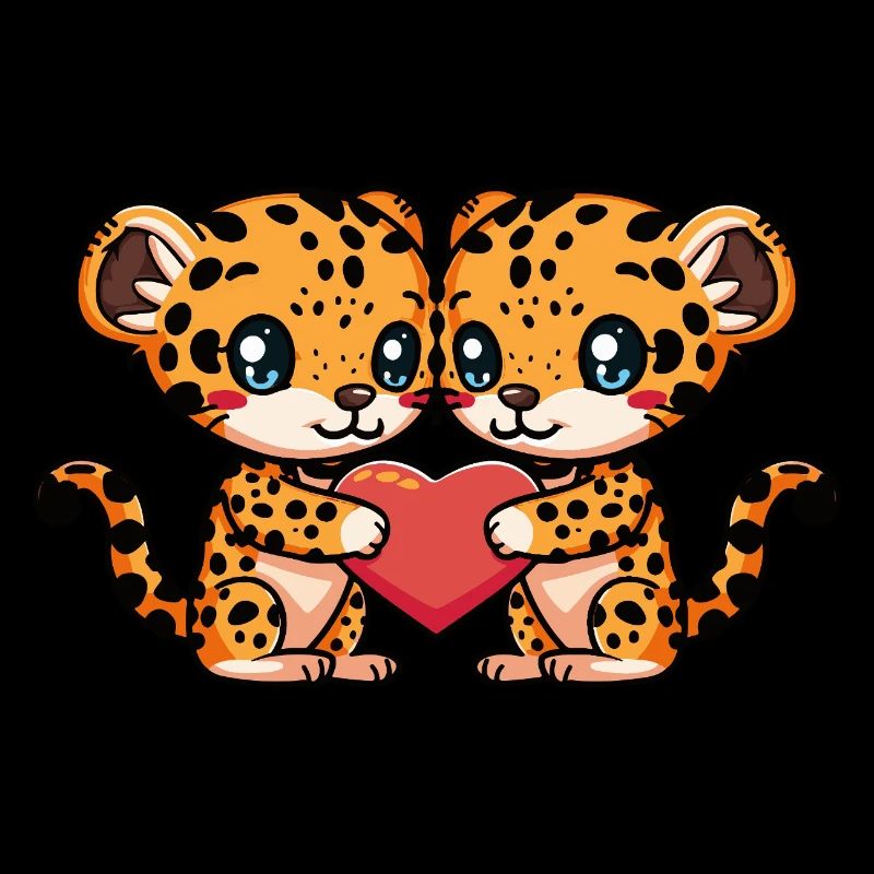 Leopard Couple Heart