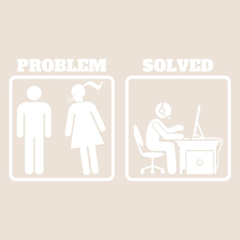 Problem Solved - Pc Gaming Funny Gift