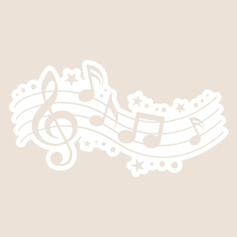Music Notes Clef Music