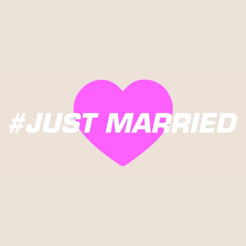 Just Married Wedding Heart