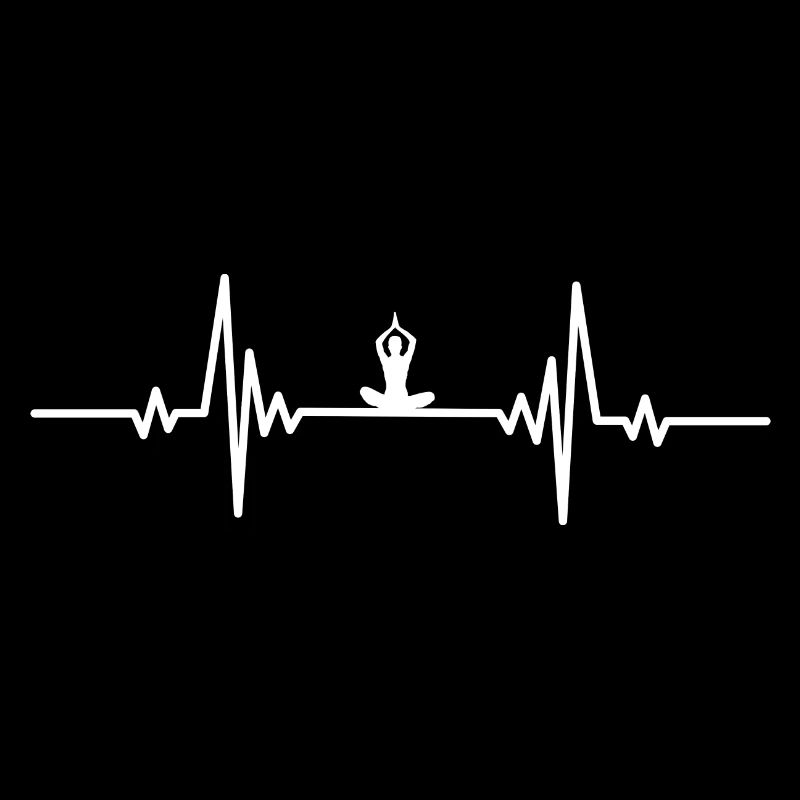 Heartbeat practicing yoga