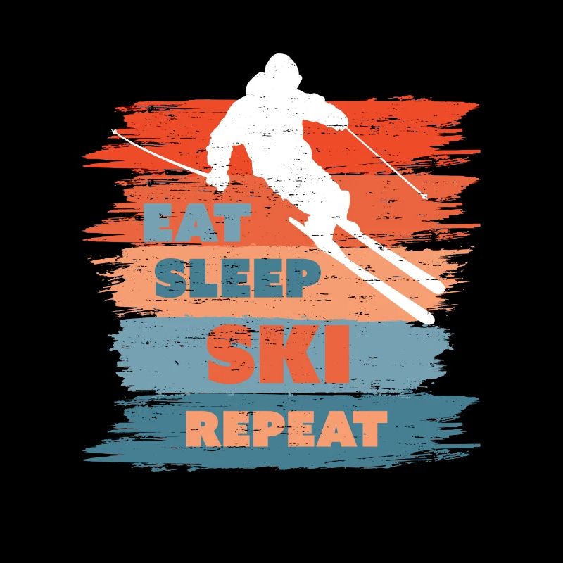 Eat Sleep Ski Repeat, gift skier
