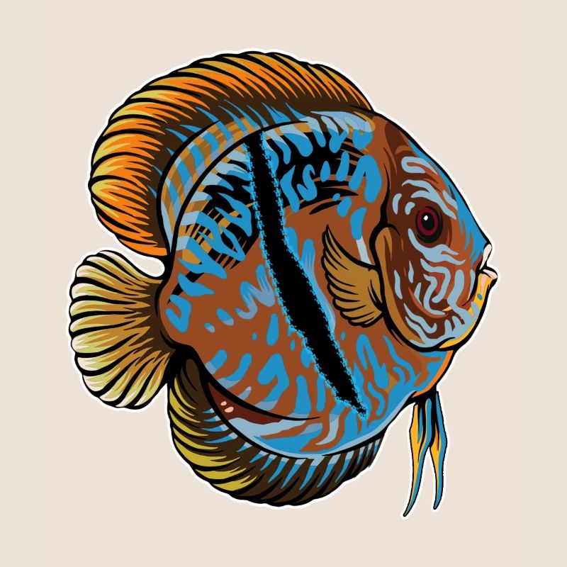 Diskusfisch Diskus Aquarianer Geschenk Aquarium