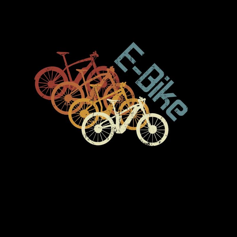 E-Bike, E-VTT, Retro coucher de soleil E-Biker