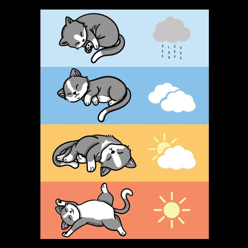 drôle de temps dormant les chats câlins tenue