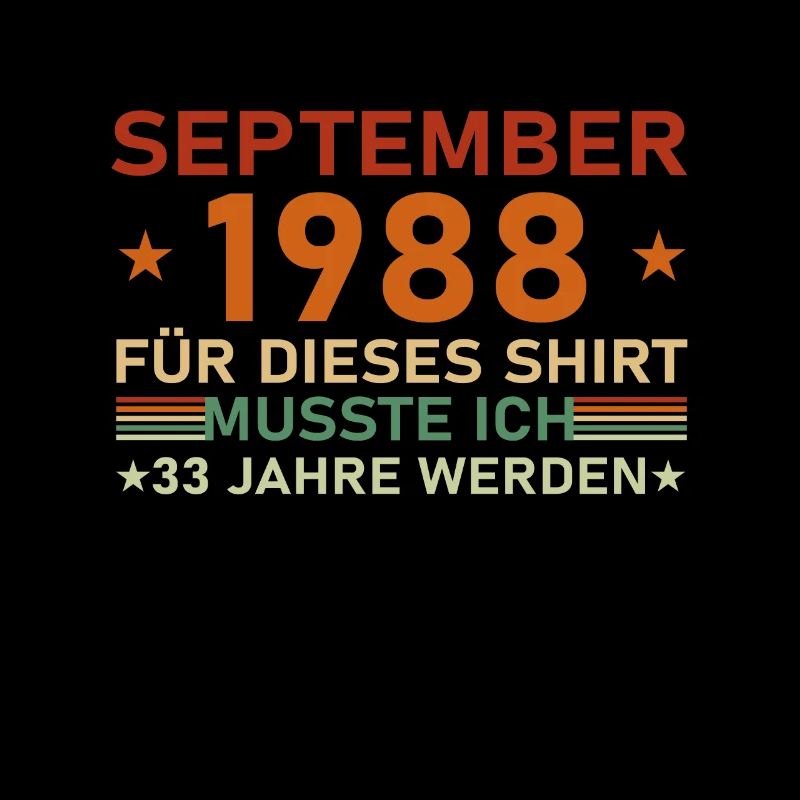 33. Geburtstag September 1988 Geschenkidee