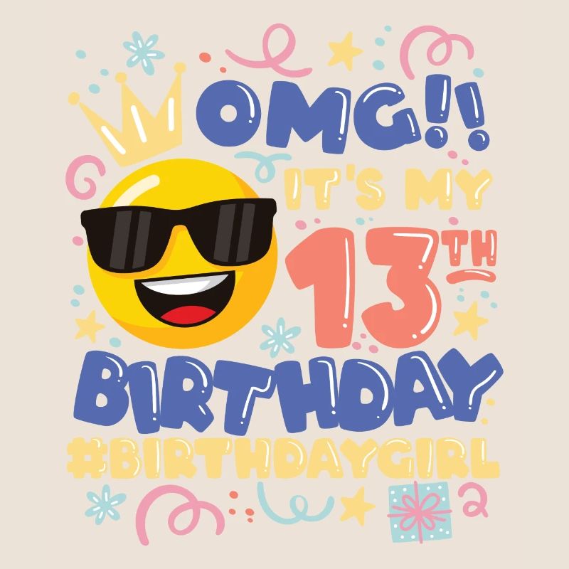 Omg! c’est mon émoticône de fille de 13e anniversaire