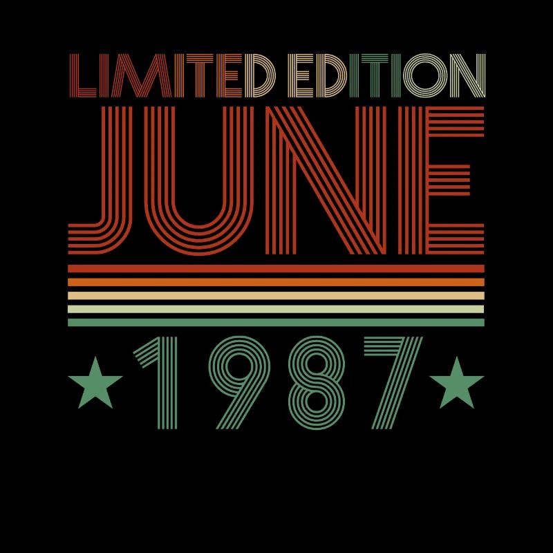 35. Geburtstag Juni Jahrgang 1987 Geschenkidee