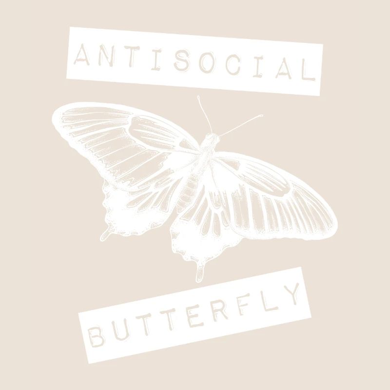 Antisocial Butterfly Introvert Vintage