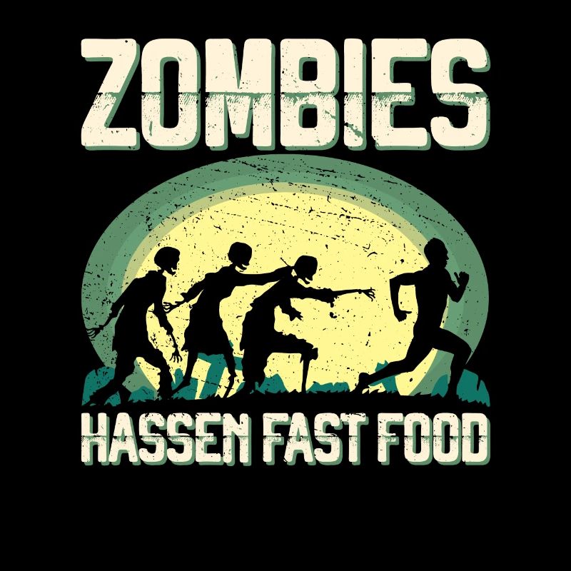Zombie Hate Fast Food Runner Marathon Clothing