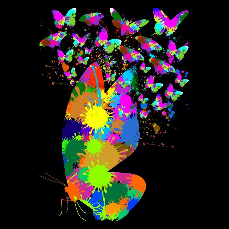 Papillon coloré Splash Papillons Papillons
