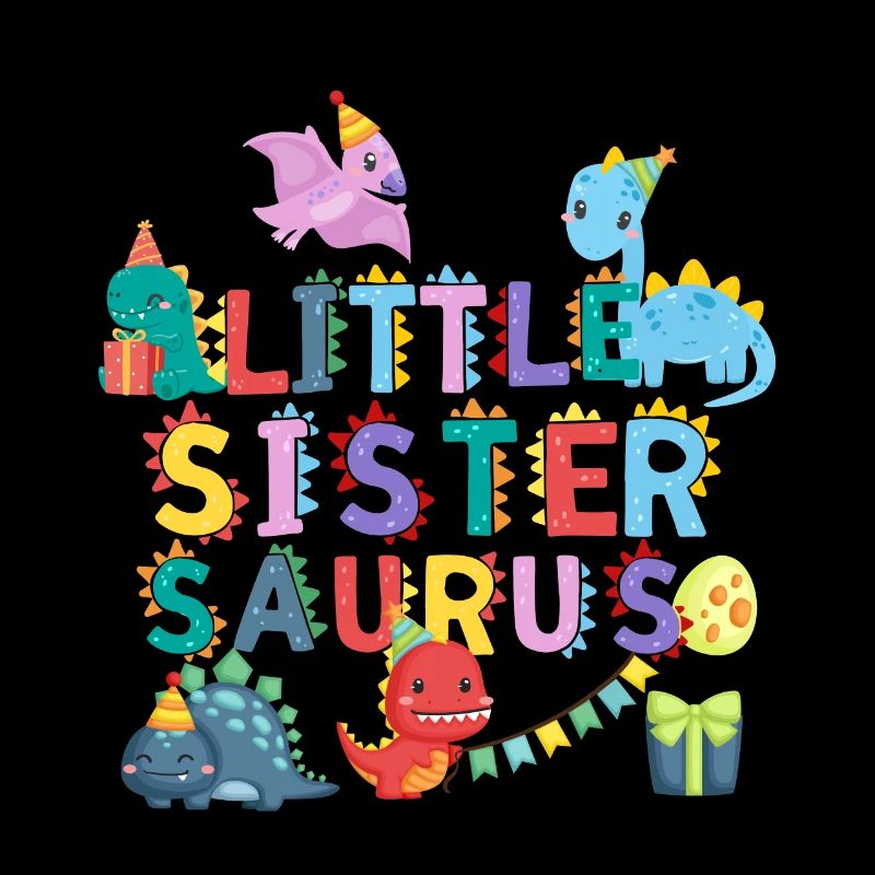 Little sister Saurus | Rawr Dinosaur Tshirt