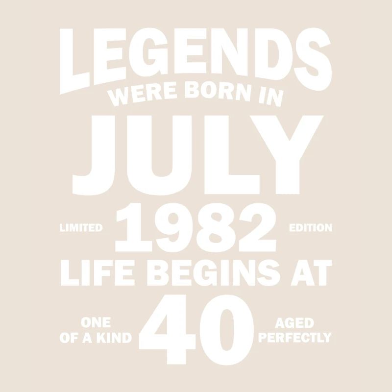40th birthday July born 1982 Gift idea