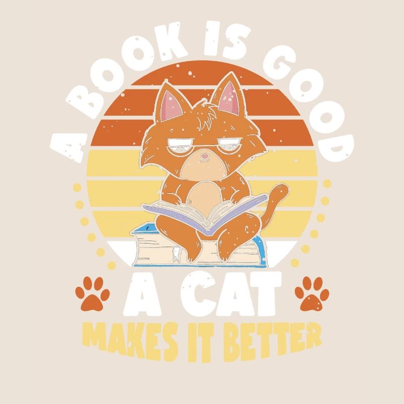 Book Is Good Cat Makes It Better |
