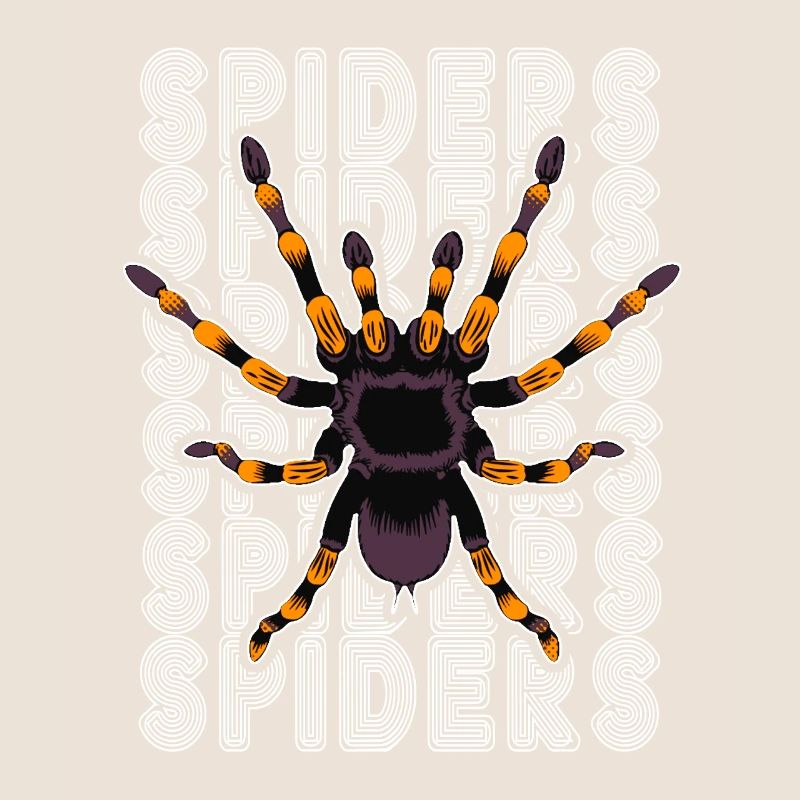 Retro Spider Propriétaire Tarantula 80's Texte