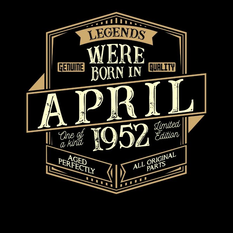 April 1952 Geburtstag Mann